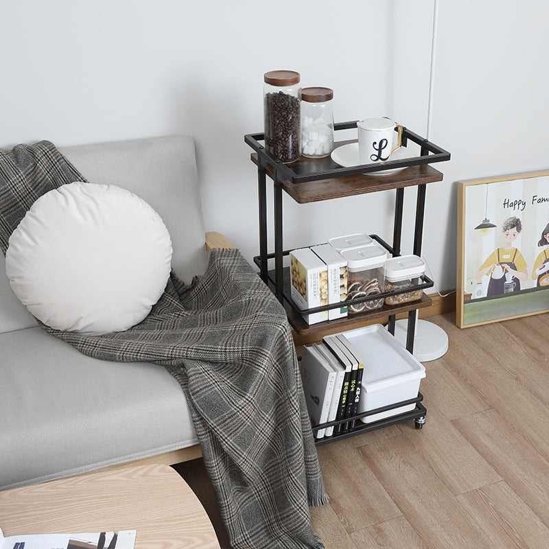 3 Tier Vintage Rolling Rack Stylish & Mobile Storage J&J Home