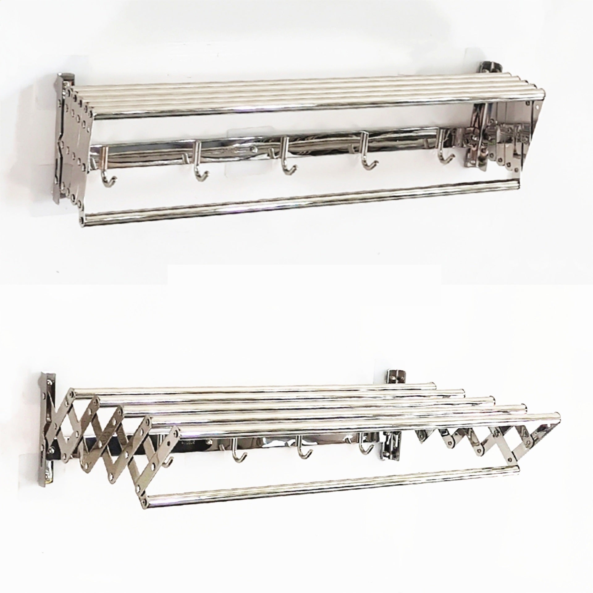 Expandable Stainless Steel Bathroom Towel Rack.