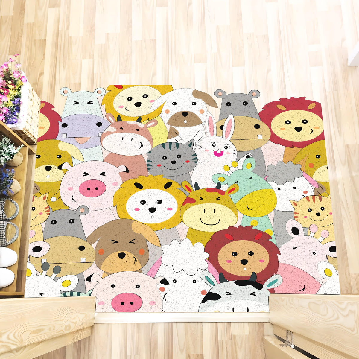 Cute Cartoon Animal Floor Mat - 60cm x 90cm | Cozy & Fun Rug – J&J Home