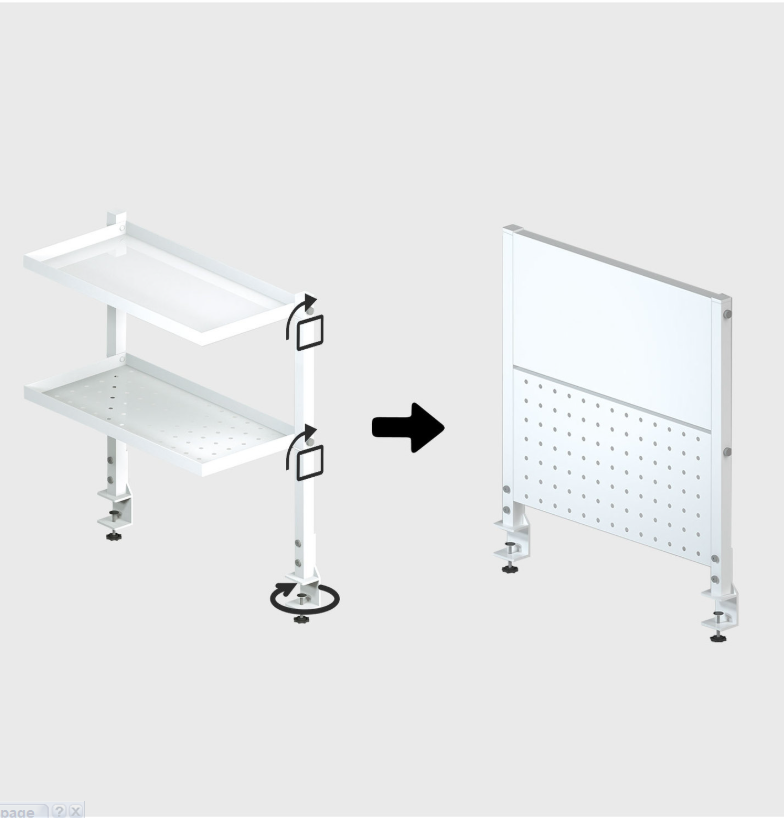 Adjustable 2-Tier Rotating Desk Organizer – Vertical & Horizontal Storage with Pegboard