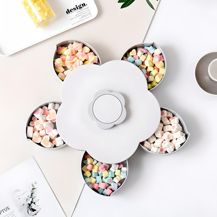 Rotating Flower-Shaped Candy Box with Twist-Open Design