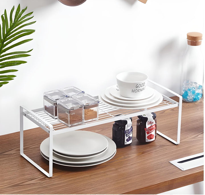 Metal Storage Shelf Organizer Rack - Space-Saving & Stylish