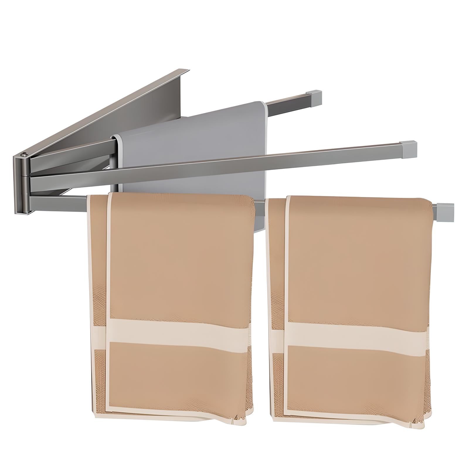 Wall-Mounted 3-Arm Swivel Towel Rack – Space-Saving & Stylish