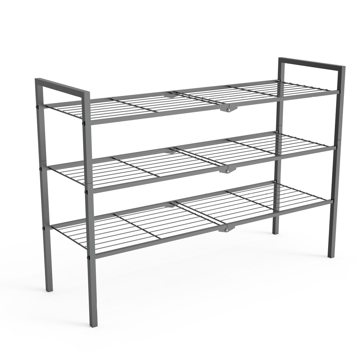 Stackable Metal Shoe Rack – 3/5 Tiers, Slim & Space-Saving – J&J Home
