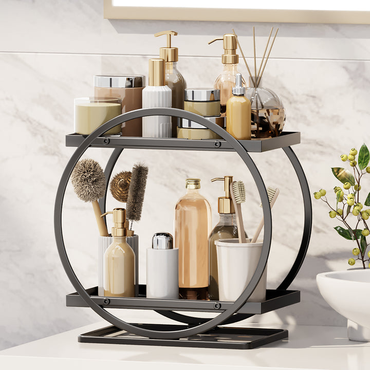 2-Tier Steel Organizer for Skincare and Cosmetics