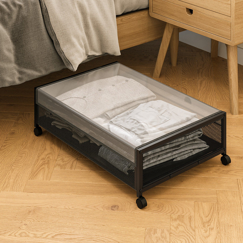 Metal Under-Bed Storage on Wheels.