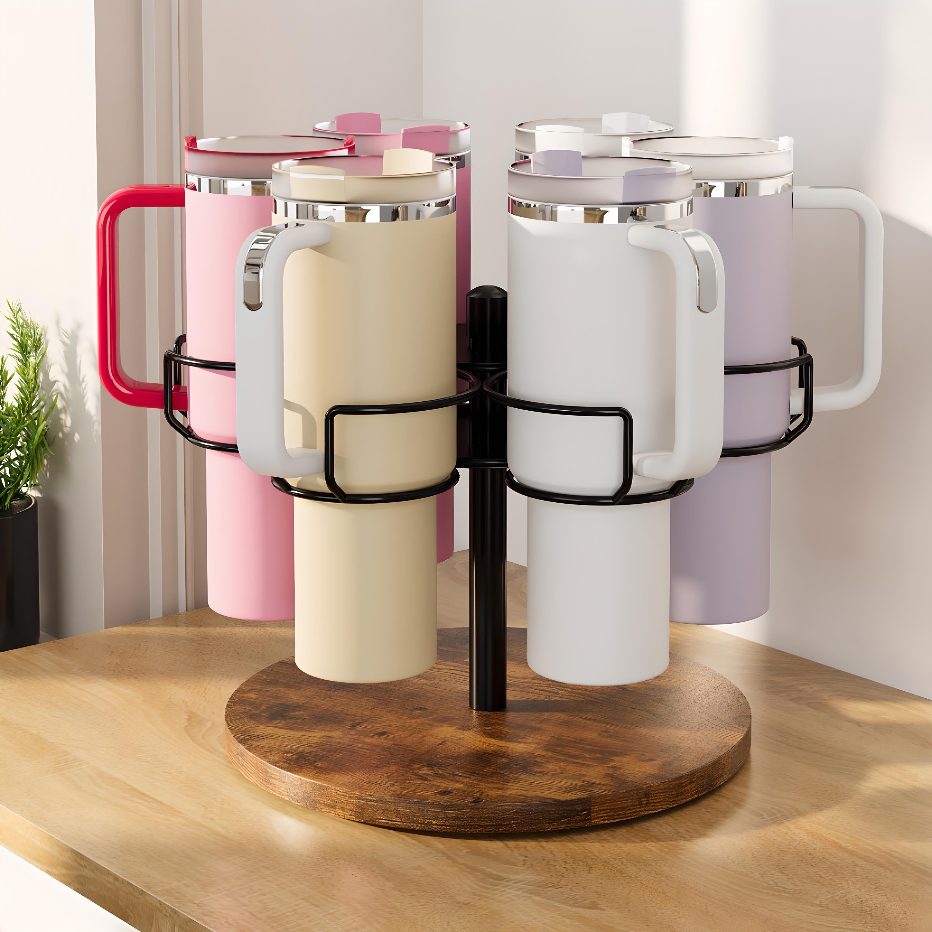 Rotating Tumbler Cup Holder - Space-Saving 360° Organizer