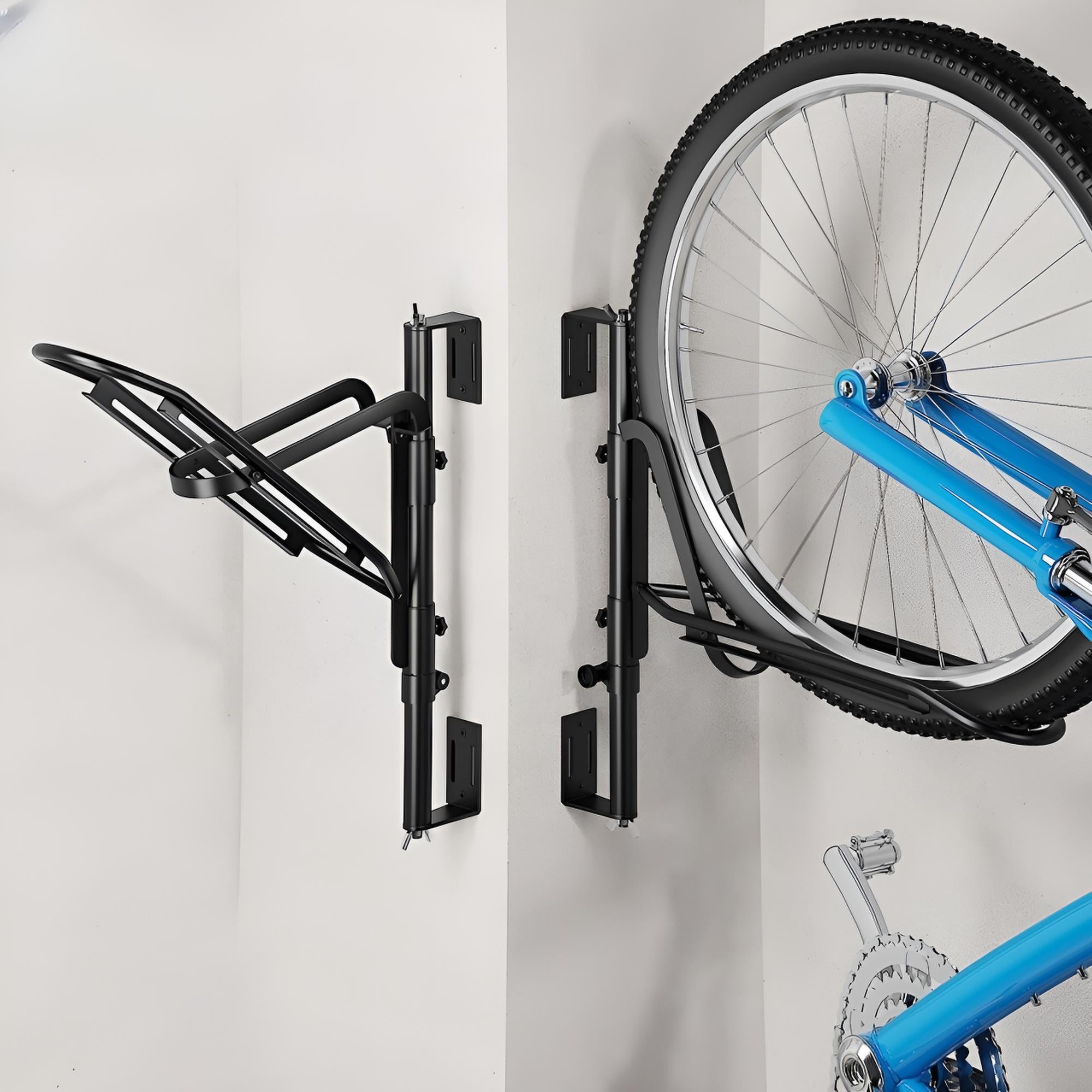 Vertical Swivel Bike Rack – Heavy-Duty Wall Mount Storage with Folding Design