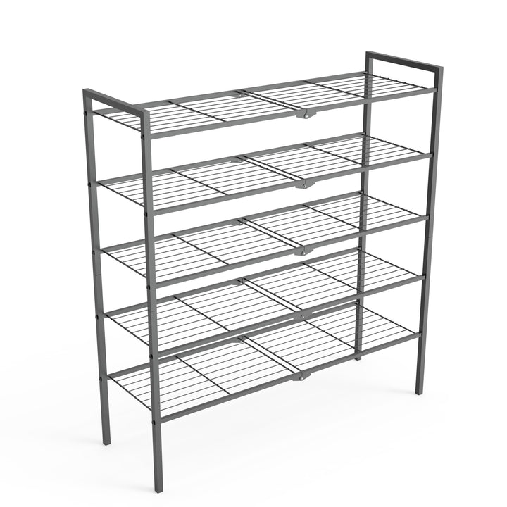Metal Shoe Rack – Space-Saving 3/5-Tier Organizer for Entryway or Closet