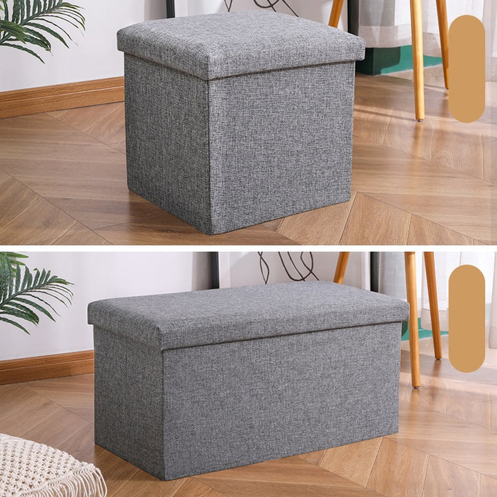 Collapsible Ottoman - Hidden Storage, Seat & Foot Stool