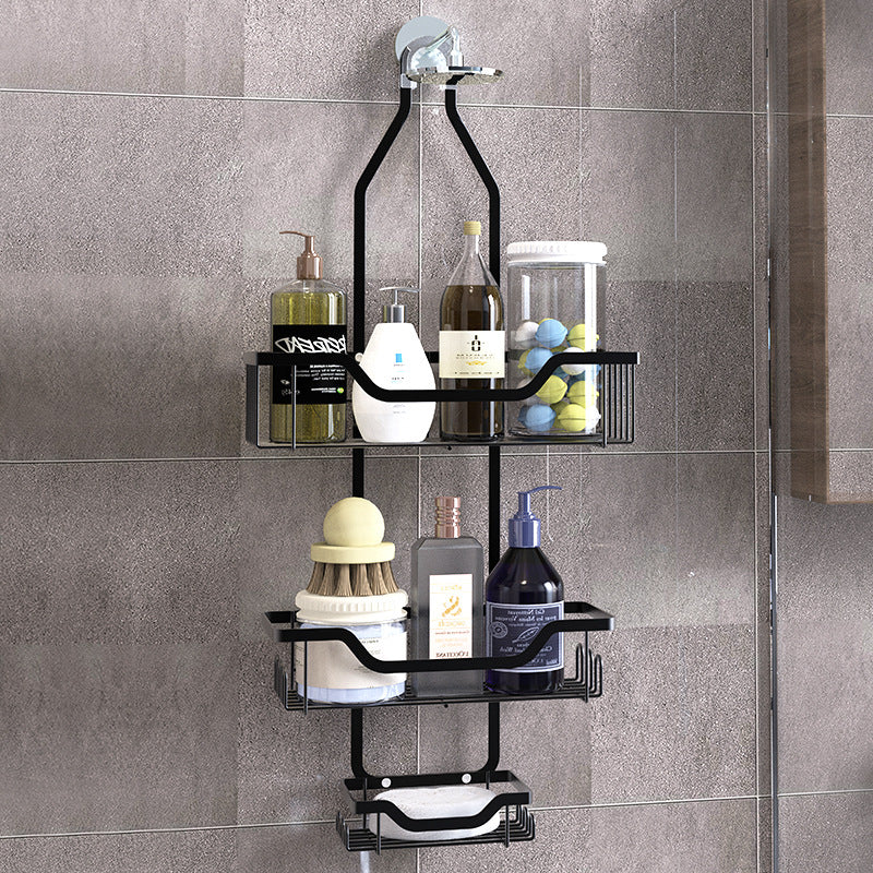 Black Shower Caddy 3 Tier Bathroom Shelf J&J Home