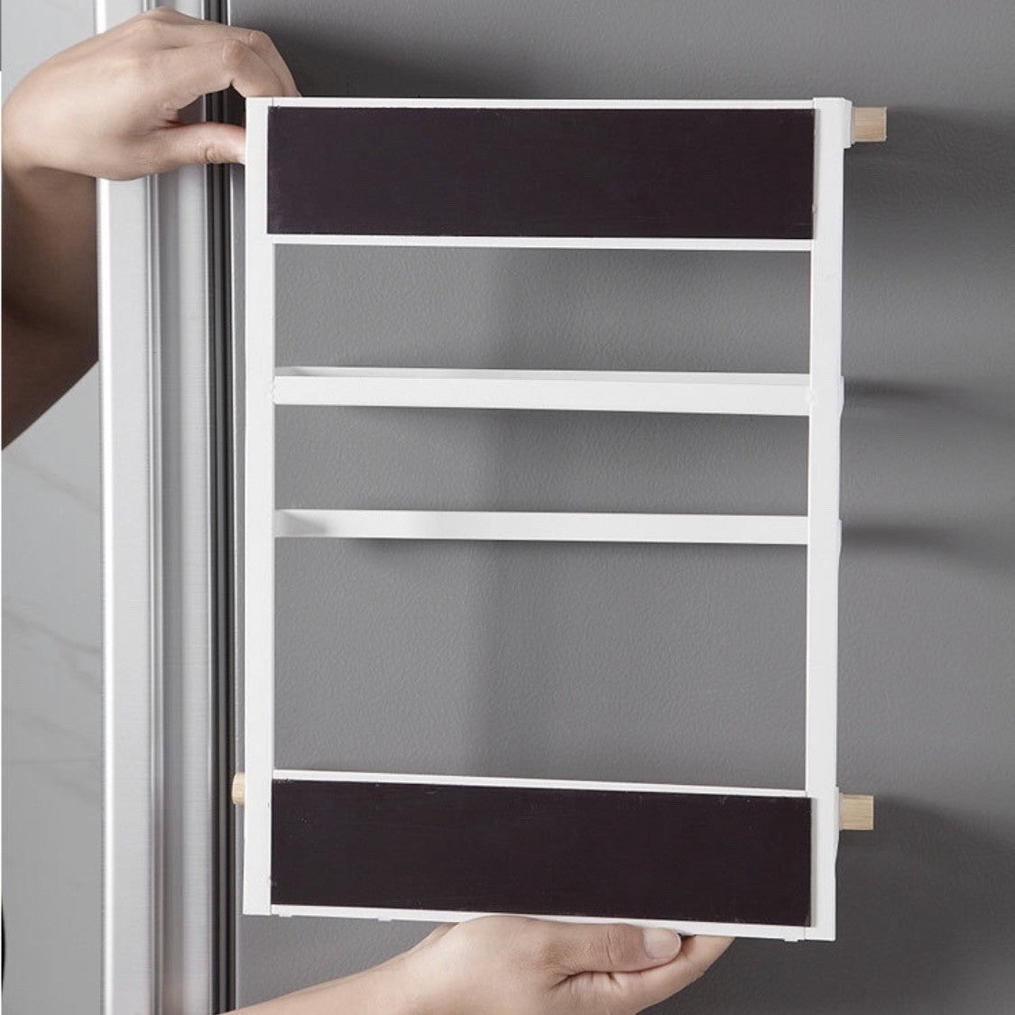Magnetic Kitchen Storage Rack – Multi-Layer Organizer for Fridge