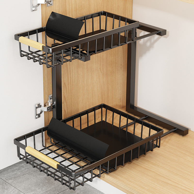 Adjustable 2-Tier Kitchen Storage Rack.