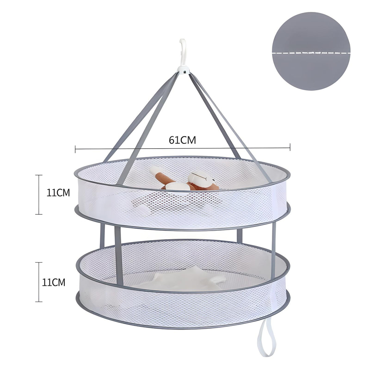 Hanging Mesh Drying Rack – Foldable Laundry Dryer for Delicates – J&J Home
