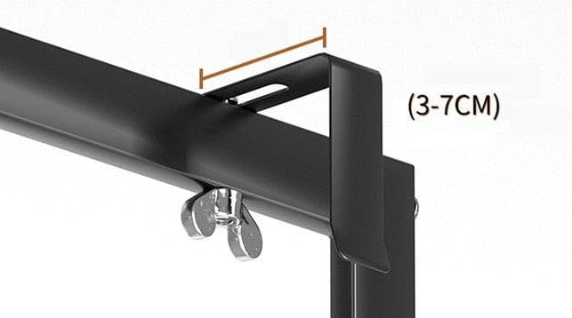 Black Steel 6-Tier Over The Door Pantry Organizer with 6 Basket.