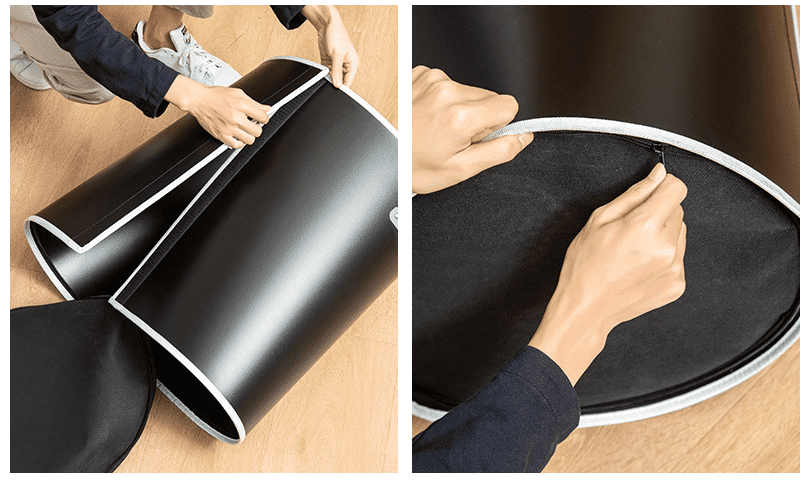 Plastic round basket.