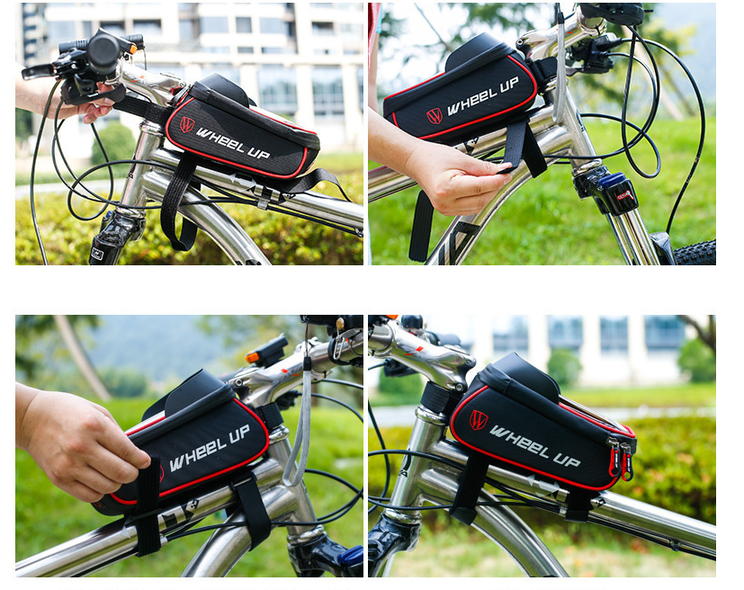 Wheel Up Waterproof Bike Portable Storage Bag Middle Bar Attach.