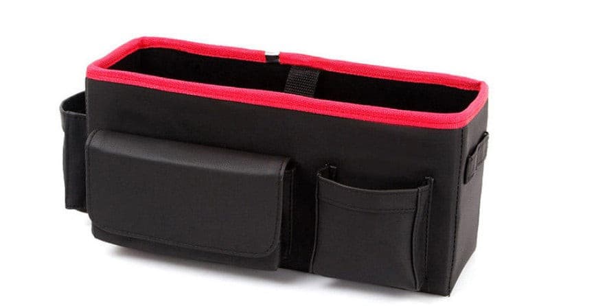 PU Leather Car Seat Back Storage Box.