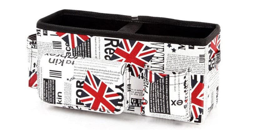 PU Leather Car Seat Back Storage Box.