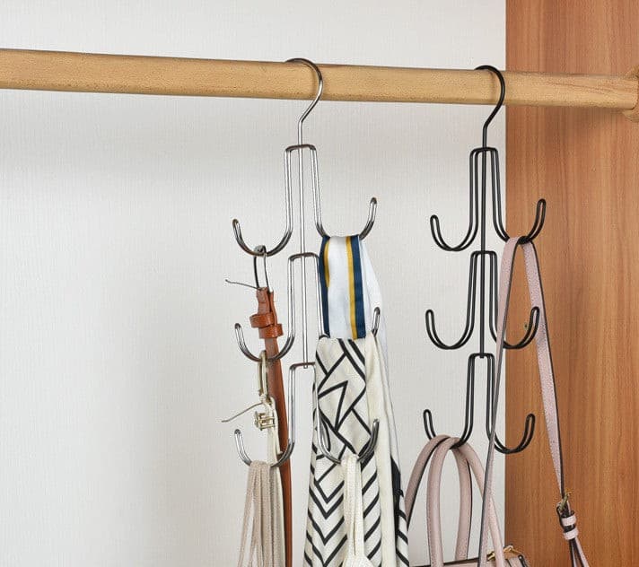 Black Metal Wardrobe Accessory Hanger.