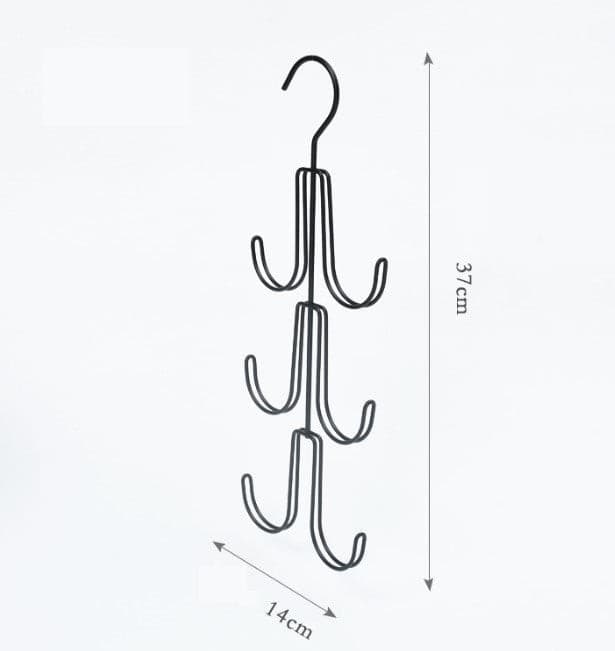 Black Metal Wardrobe Accessory Hanger.