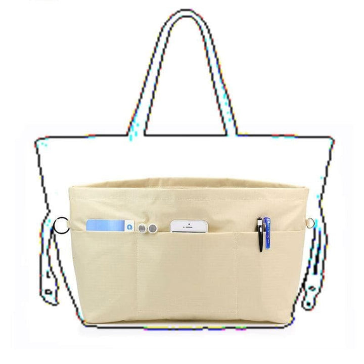 Nylon Extra Large Free Standing Handbag Storage Organizer Pockets.