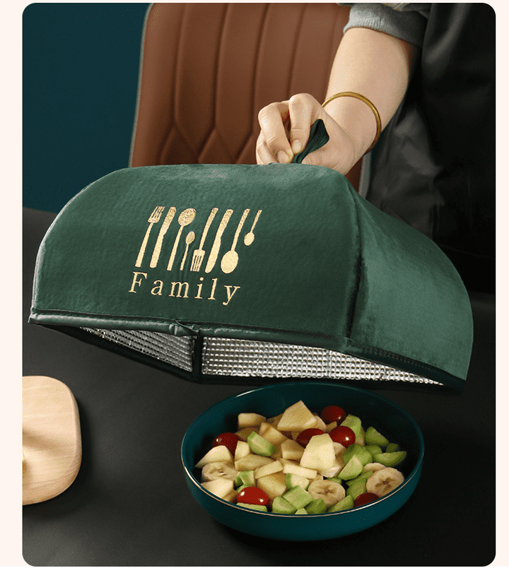 Cloth Green Collapsible Keeping Warm Dust Proof Protect Food Cover.