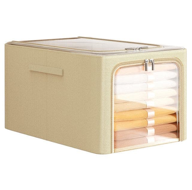 Beige Wardrobe Slimline Folable Clothes Storgae Box.