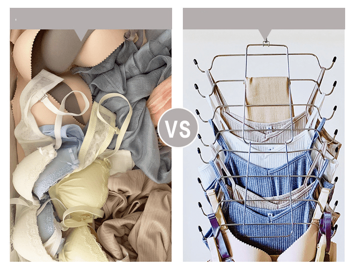 Metal Tank Top Hanger Foldable Camisole Hanger Space Saving Bra Tie Belt Organizer.