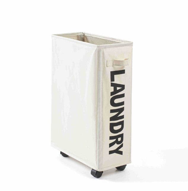 Oxford Fabric Slimline Laundry Hamper with Castors.